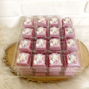 Pembe Toplu Bebek Dekorlu Çikolata