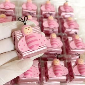 Pembe Full Renk Böcek Dekorlu Çikolata