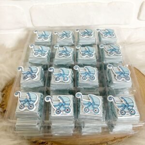 Mavi Bebek Arabalı Dekorlu Çikolata