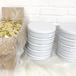 10 Adet Beyaz Metal Kutu + 10 KG Gold Madlen