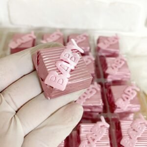 Pembe Baby Yazılı Kumaş Dekorlu Çikolata