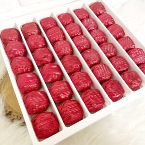 Oluklu Papatya Model Çikolata [ Kırmızı ]