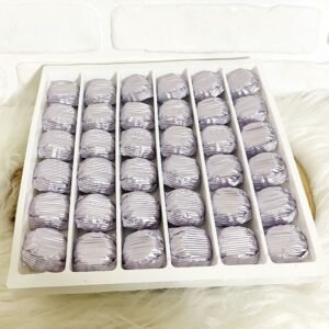 Oluklu Papatya Model Çikolata [ Lila ]