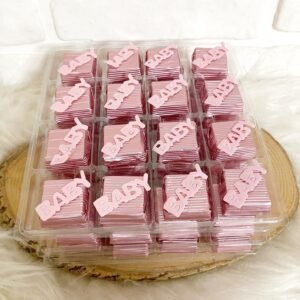 Pembe Baby Yazılı Kumaş Dekorlu Çikolata