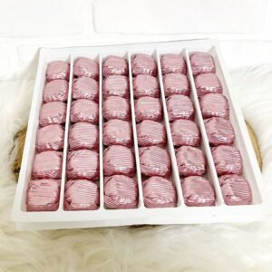 Oluklu Papatya Model Çikolata [ Pembe ]