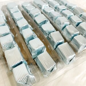 Oluklu Kayısı Dolgulu Çikolata [ Açık Mavi ]