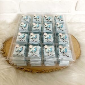 Mavi Emzik Dekorlu Çikolata