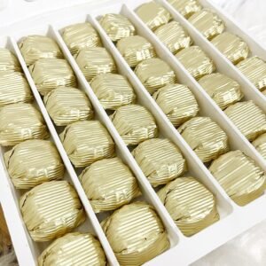 Oluklu Papatya Model Çikolata [ Gold ]