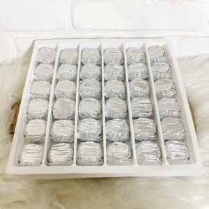 Oluklu Papatya Model Çikolata [ Gümüş ]