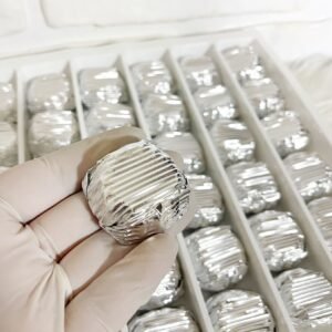 Oluklu Papatya Model Çikolata [ Gümüş ]