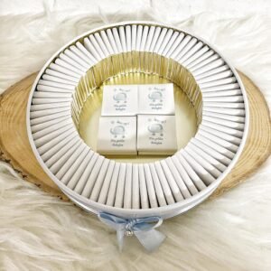 50 Adet Hoşgeldin Bebeğim Erkek Bebek Mavi Fil Temalı Kutulu Hediyelik Madlen Çikolata