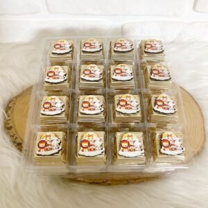 Safari Figürlü Ahşap Dekorlu Gold Erkek Bebek Oluklu Kalın Madlen Çikolata