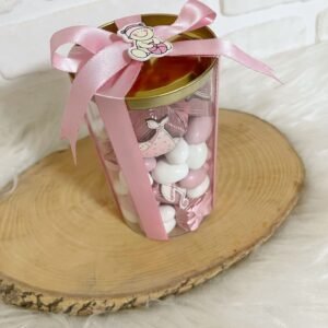 PVC Kutuda Kız Bebek Karışık Dekorlu Çikolata ve Draje