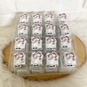 Gelin Damat Dekorlu Model 1 Gümüş Oluklu Kalın Madlen Çikolata