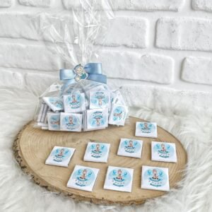 50 Adet Hoşgeldin Bebeğim Erkek Bebek Hediyelik Madlen Çikolata