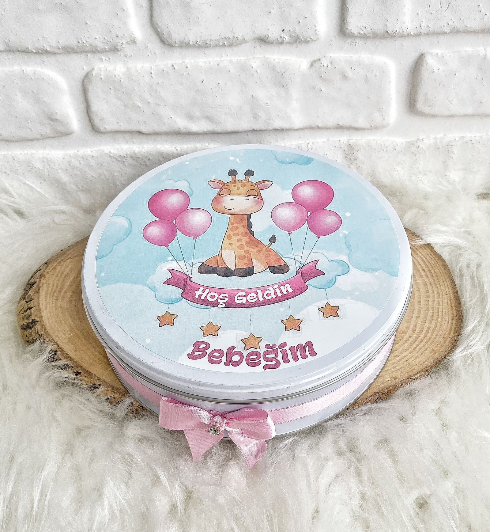 50 Adet Hoşgeldin Bebeğim Kız Bebek It’s a Girl Metal Kutulu Hediyelik Madlen Çikolata - Görsel 4