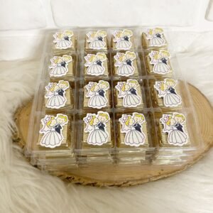 Gelin Damat Dekorlu Model 4 Gold Oluklu Kalın Madlen Çikolata