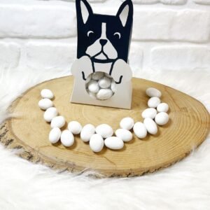 3 Boyutlu Özel Kutuda Köpekcik Temalı Drajeli Doğum-Doğumgünü Hediyeliği