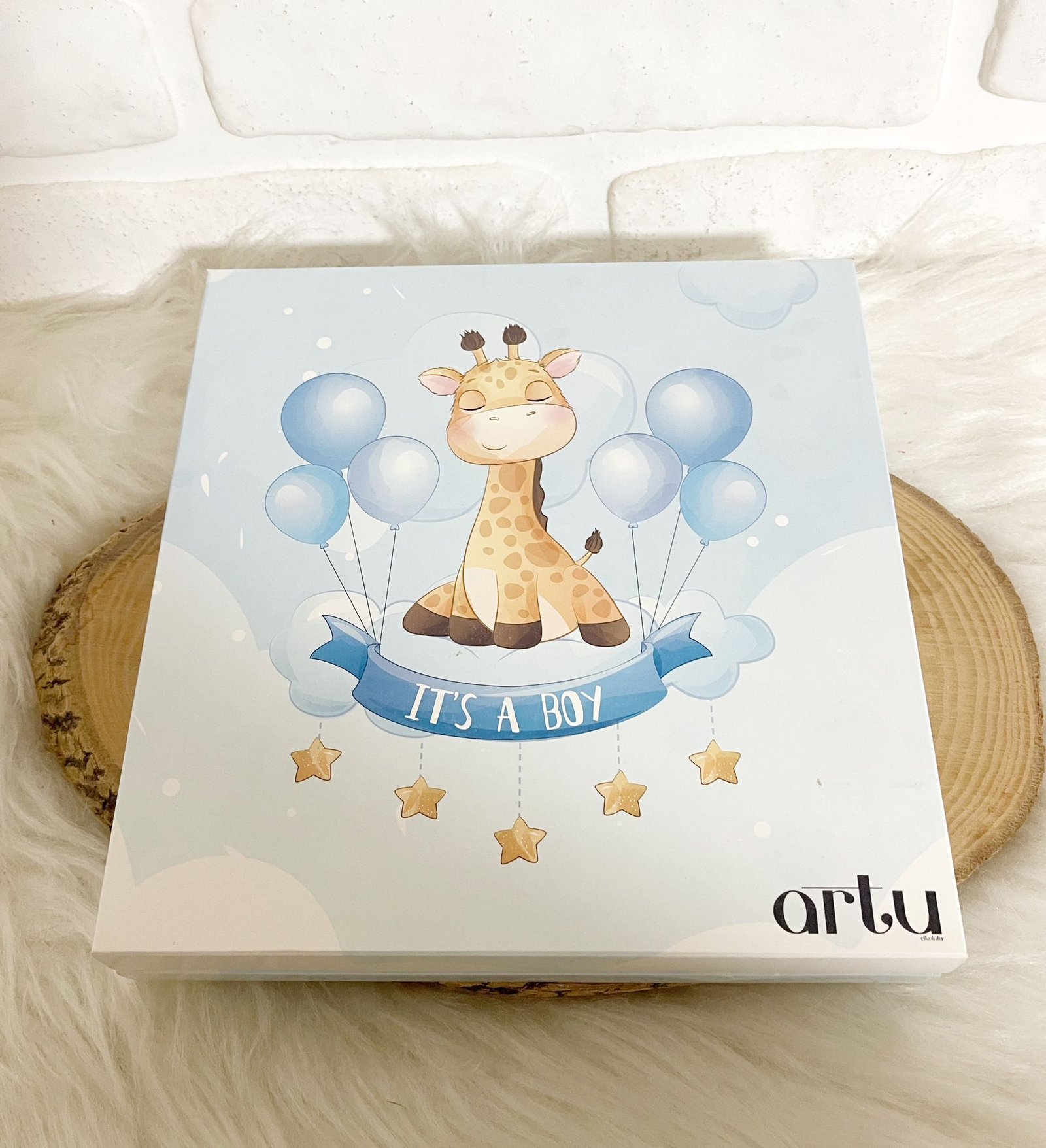 Erkek Bebek Karışık Dekorlu Çikolata Kutusu - Görsel 2