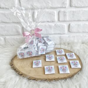 50 Adet Hoşgeldin Bebeğim Kız Bebek Hediyelik Madlen Çikolata