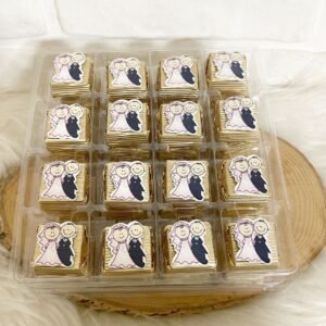 Gelin Damat Dekorlu Model 3 Gold Oluklu Kalın Madlen Çikolata