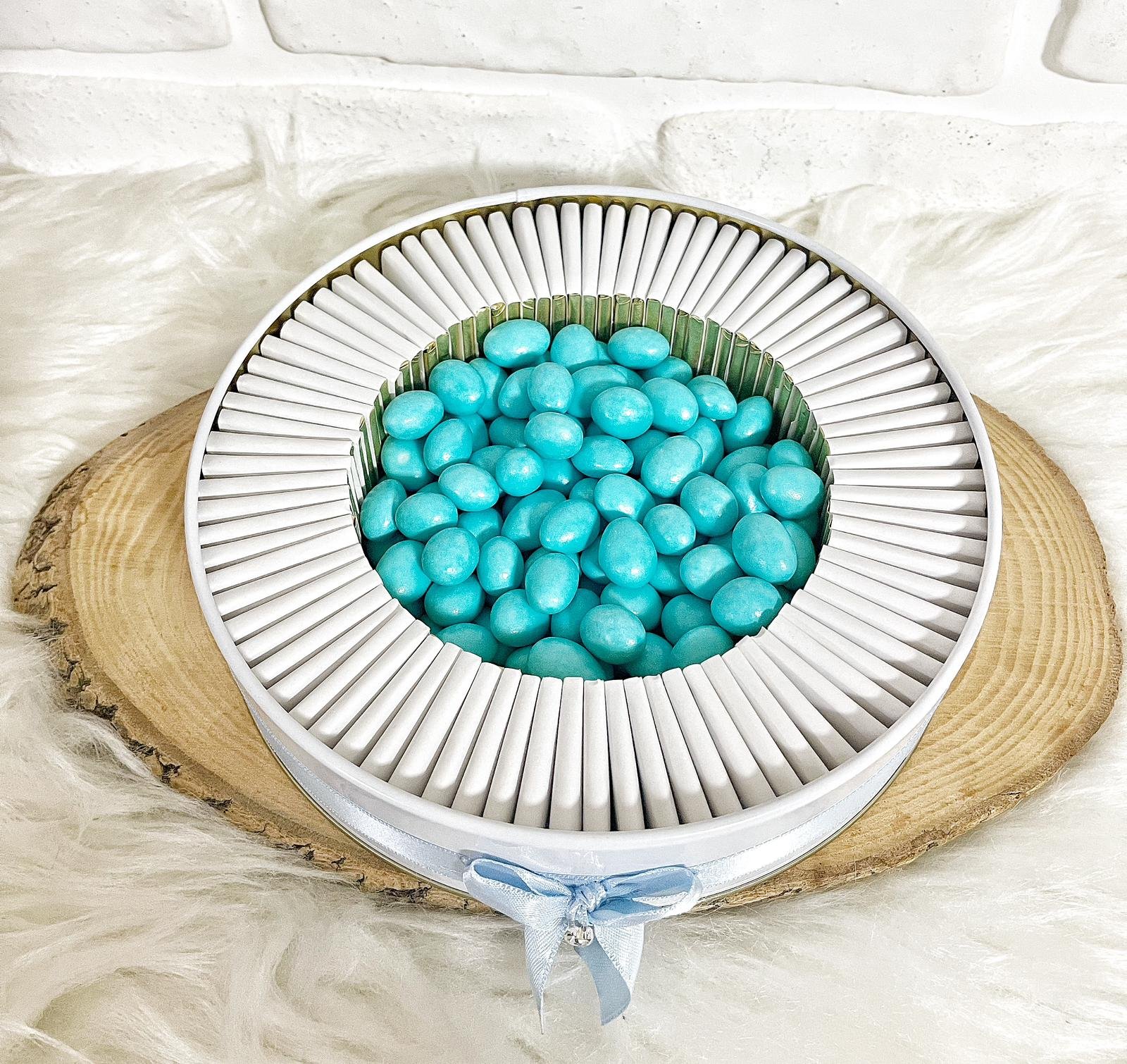 50 Adet+200 Gr Drajeli Hoşgeldin Bebeğim Erkek Bebek Mavi Araba Temalı Kutulu Hediyelik Madlen Çikolata - Görsel 5