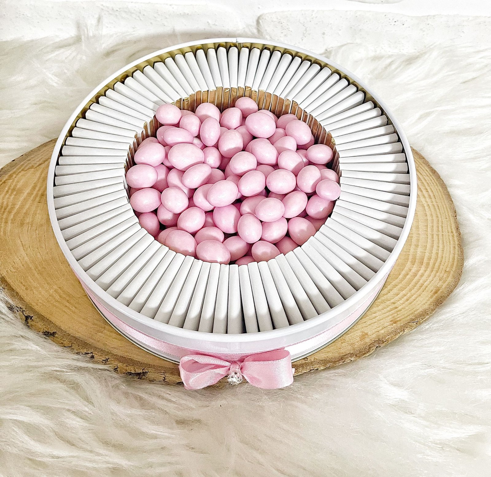 100 Adet+200 Gr Drajeli Hoşgeldin Bebeğim Kız Bebek Pembe Balon Tutan Fil Temalı Kutulu Hediyelik Madlen Çikolata - Görsel 7