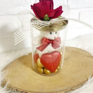 Kadife Güllü Kutulu Ayıcıklı Karışık Çikolatalar