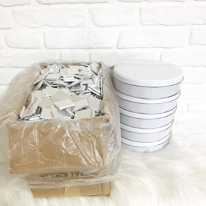 3 Adet Metal Kutu 3 Kg Gümüş Madlen Premium