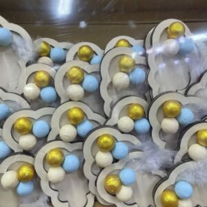 10 adet Krem Rengi Bubble Bulut Magnet Hediyelik
