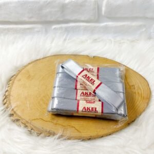 10 adet 2 cm Gri Saten Kurdele