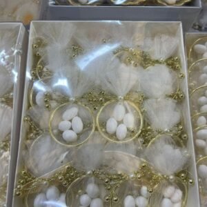 10 adet Badem Drajeli Halka Nişan-Nikah-Söz Hediyelik