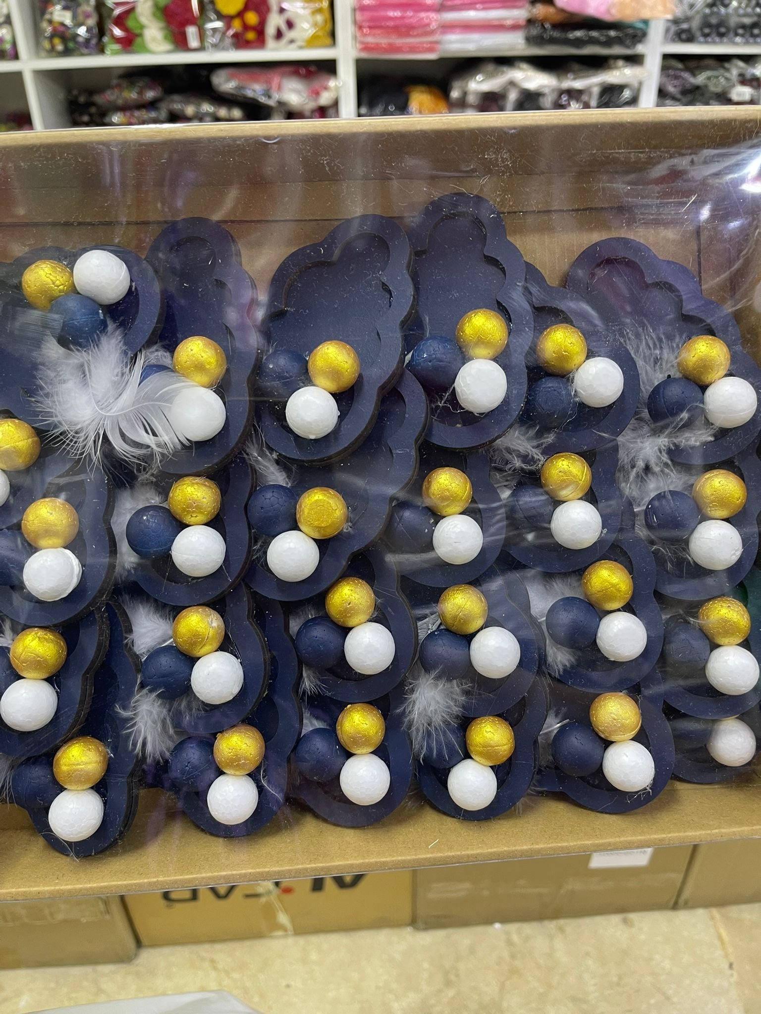 10 adet Lacivert Bubble Bulut Magnet Hediyelik