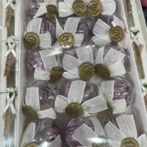 10 adet Lila Küre içinde Saç Tokası Nişan-Nikah-Söz Hediyelik